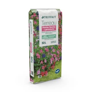 Truffaut Terreau Géranium, Plantes Fleuries d'Eté, 50L