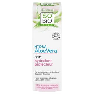 SO'BiO étic Soin hydratant protecteur à l'aloé vera Bio, 50ml