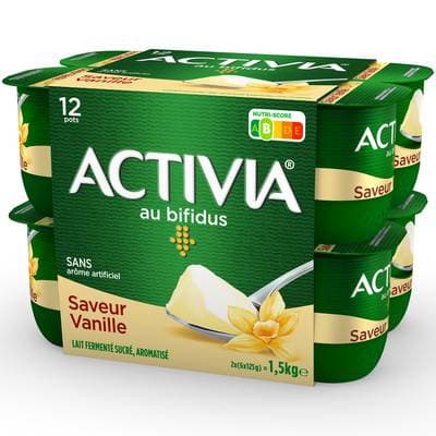 Activia Yaourt saveur vanille Bifidus, 12x125g