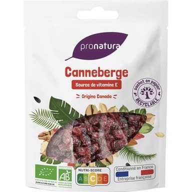 Pronatura Cranberries bio origine Canada, 125g