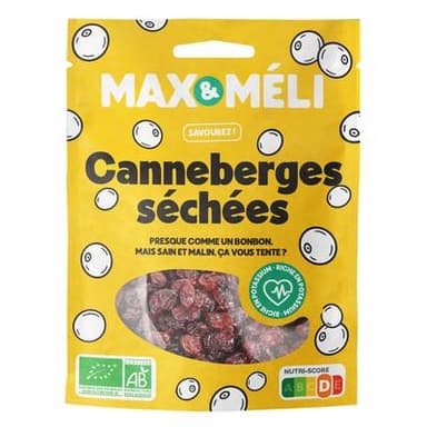 Pronatura / Max et Méli Cranberries bio origine Canada, 125g