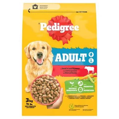 Pedigree Croquettes Boeuf Légumes pour Chien moyen et grand, 3kg