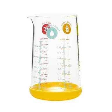 Pebbly Verre mesureur verre/silicone Jaune, 500ml