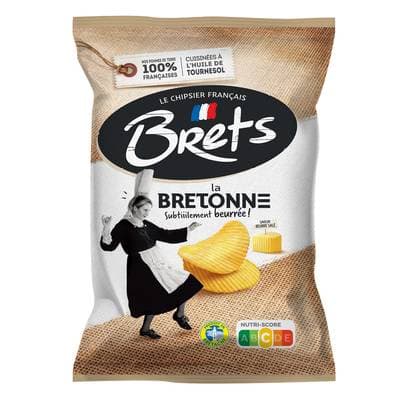 Bret's Chips Brets ondulées saveur Beurre salé, 125g