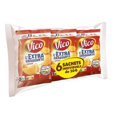 Vico Chips Extra Craquantes Multipack Nature, 6x30g