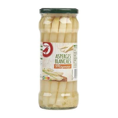 Auchan Asperges blanches moyennes en bocal, 320g