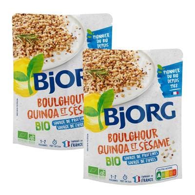 Bjorg Boulghour Quinoa Sésame Plat Cuisiné Bio, Lot de 2x250g