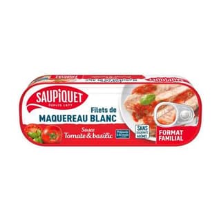 Saupiquet Filets de Maquereaux Sauce Tomate Basilic, 226g