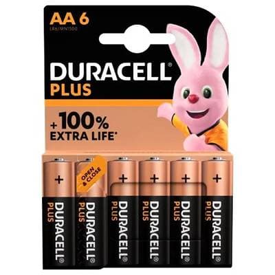 Duracell 6 Piles LR06 / AA Alcaline Plus, 6  piles