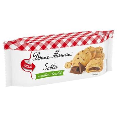 Bonne Maman Sablé fourré Chocolat Noisettes, 14 biscuits - 150g