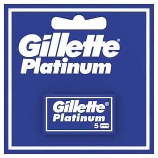 Gillette Lames de rasoir Pour Homme Double Edge Platinum, 5 lames