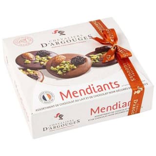 Les Chevaliers d'Argouges Assortiment de mendiants de chocolat au lait et noir, 110g