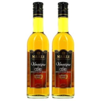 Maille Vinaigre de cidre adouci au jus de pomme, Lot de 2x50cl