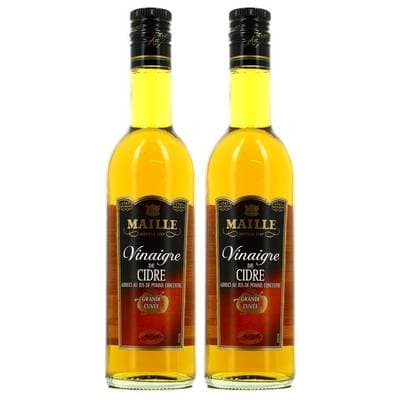 Maille Vinaigre de cidre adouci au jus de pomme, Lot de 2x50cl