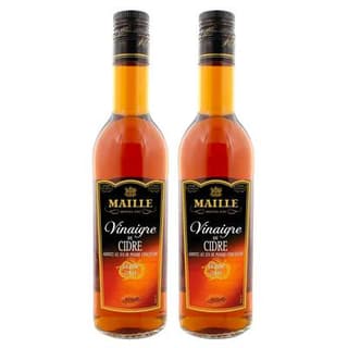 Maille Vinaigre de cidre adouci au jus de pomme en bouteille, Lot de 2x50cl