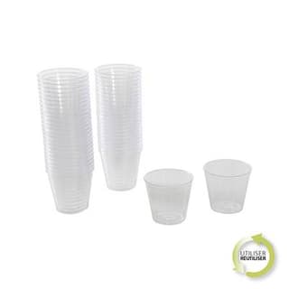 Homea Verrines en plastiques reutilisable basic 30ml transparent, 50 pièces