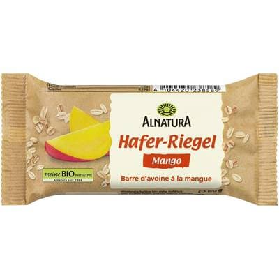 Alnatura Barre Céréale Avoine Mangue Bio, 60g