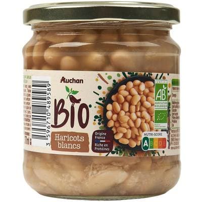 Auchan BIO Haricots Blancs Bio, 330g