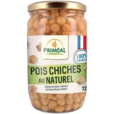 Priméal Pois chiches naturel bio, 720ML