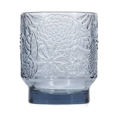 Collection Flora Verre 30cl bleu-gris Flora, 4 pièces