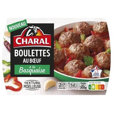 Charal Boulettes de Boeuf à la Basquaise, 300g