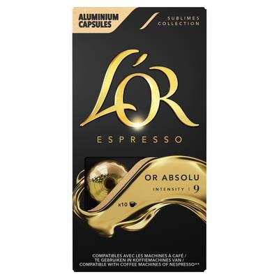L'or Espresso - Café Capsules OR absolu intensité 9
