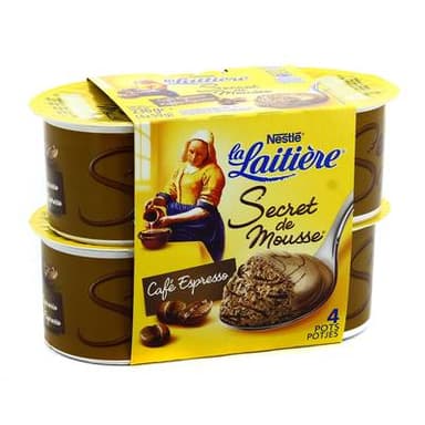 La laitière Secret de mousse café, 4x59g