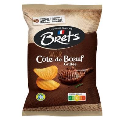 Bret's Chips ondulées saveur côte de boeuf grillée, 125g