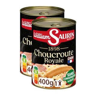 William Saurin Choucroute Royale au Riesling, Lot de 2x400g