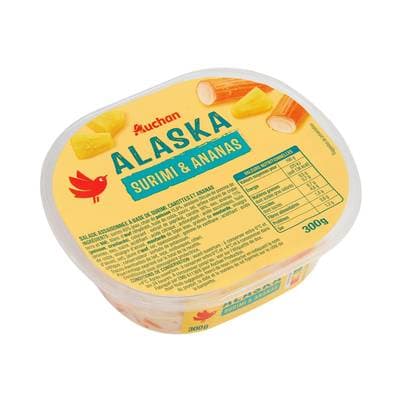 Auchan Salade Alaska au surimi carottes et ananas, 300g