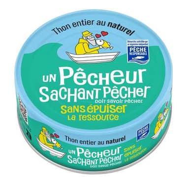 Un Pêcheur Sachant Pêcher Thon Entier au Naturel, 185g