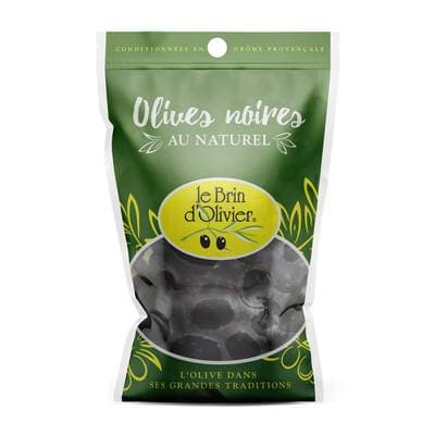 Le Brin d'Olivier Olives noires au naturel, 150g