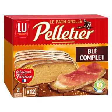 Pelletier Pain grillé au blé complet, 500g