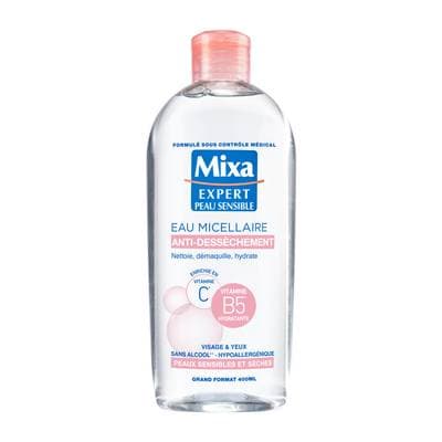 Mixa Eau Micellaire Physiologique peaux sensibles et sèches, 400ml