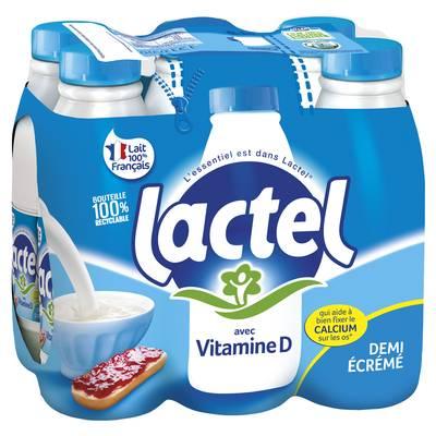 3252210490110 - Lactel - Lait 1/2 écrémé vitamine D