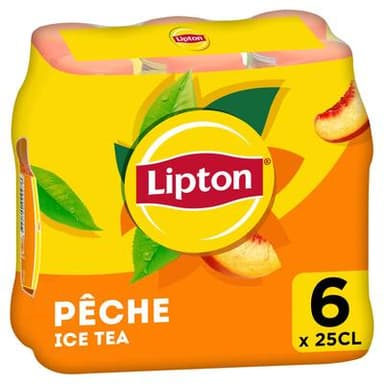 Lipton Thé glacé saveur pêche, 6x25cl