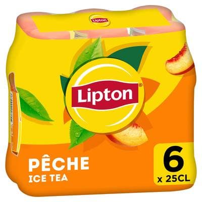 Lipton Thé glacé saveur pêche, 6x25cl