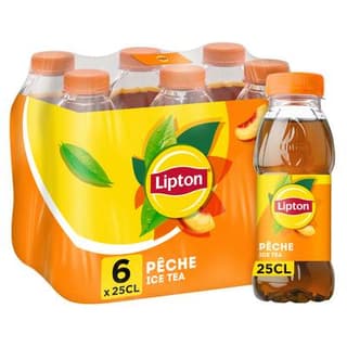 Lipton Thé glacé saveur pêche, 6x25cl