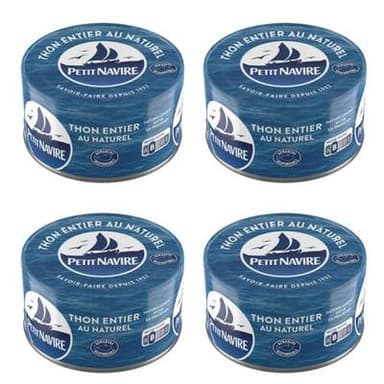 Petit Navire Thon entier au naturel Albacore, Lot de 2 - 2x93g
