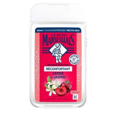 Le Petit Marseillais Gel douche extra doux réconfortant cerise et jasmin, 250ml