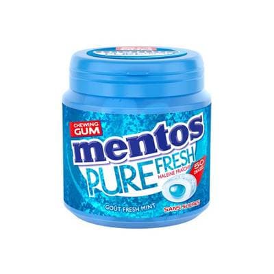 Mentos Chewing gum Pure Fresh Mint sans sucres, 50 dragées
