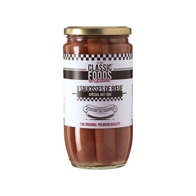 Classic Foods of America 8 Saucisses de boeuf spécial hot dog en bocal, 815g
