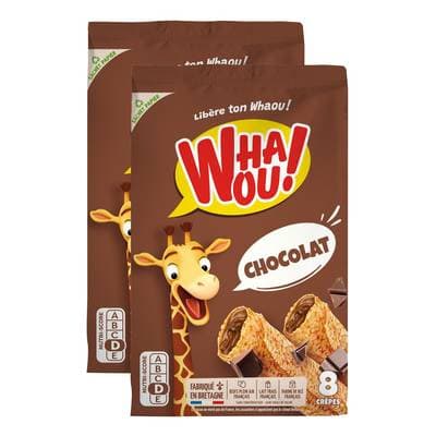 Whaou 8 Crêpes au chocolat, Lot de 2x256g