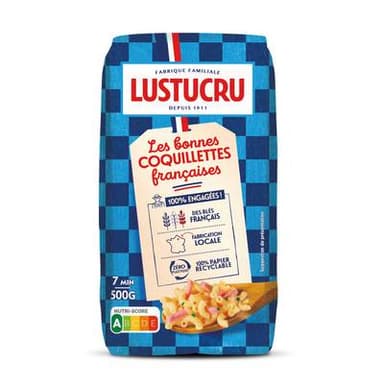 Lustucru Pâtes Bonnes Coquillettes Françaises, 500g