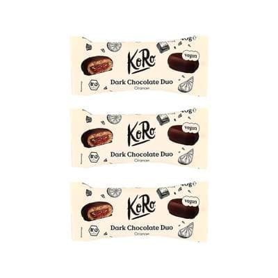 Koro Duo Chocolat Noir et Orange bio, Lot de 3 -2x20g