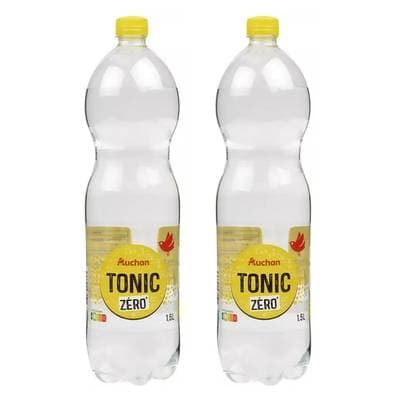 Auchan Soda tonic zéro, Lot de 2x1,5L