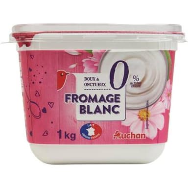Auchan Fromage blanc 0%mg, 1kg