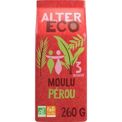Alter Eco - Commerce Equitable Café moulu Arabica Bio du Pérou, 260g