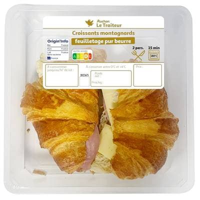Auchan Le Traiteur Croissant montagnard, 2x130g