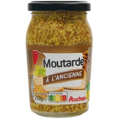 Auchan Moutarde à l'ancienne, 200g